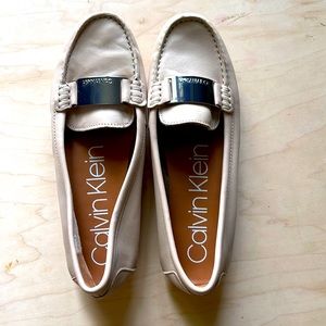 Calvin Klein Loafer, Womens, light pink, cream, size 9.5